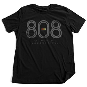 808 / The 80s drum machine—the heartbeat of dance music, hiphop, and EDM / a tribute — Short-Sleeve Unisex T-Shirt
