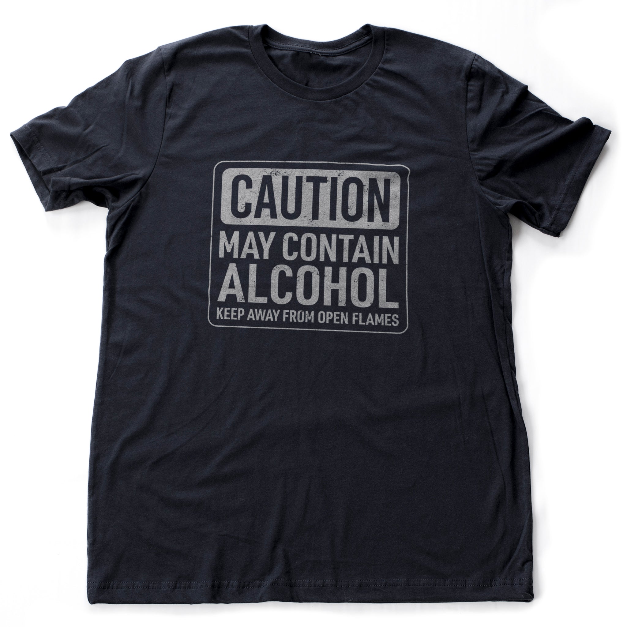 CAUTION: MAY CONTAIN ALCOHOL — Premium Unisex T-Shirt