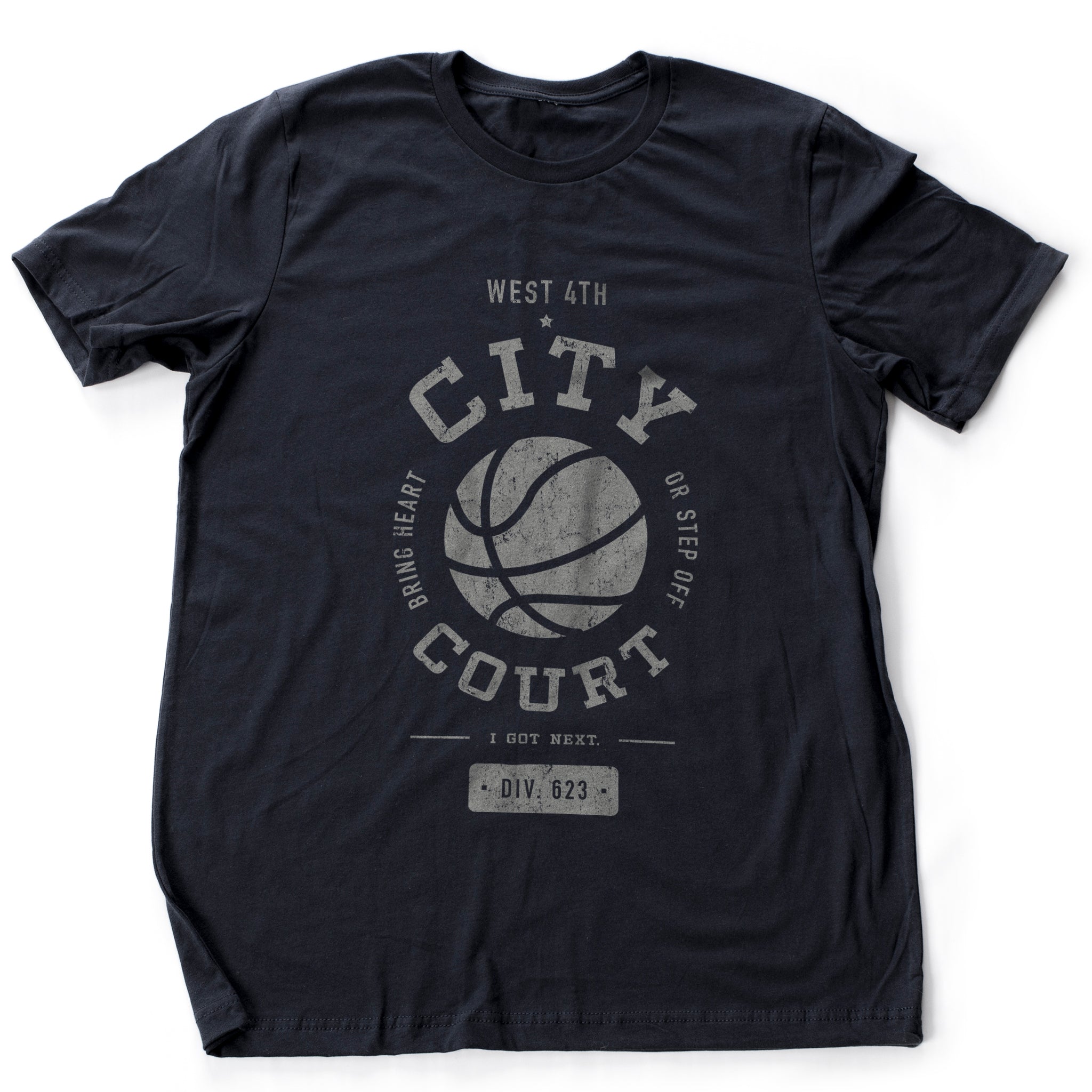 City Court (West 4th Basketball / NYC) — "BRING HEART" classic retro premium unisex T-shirt