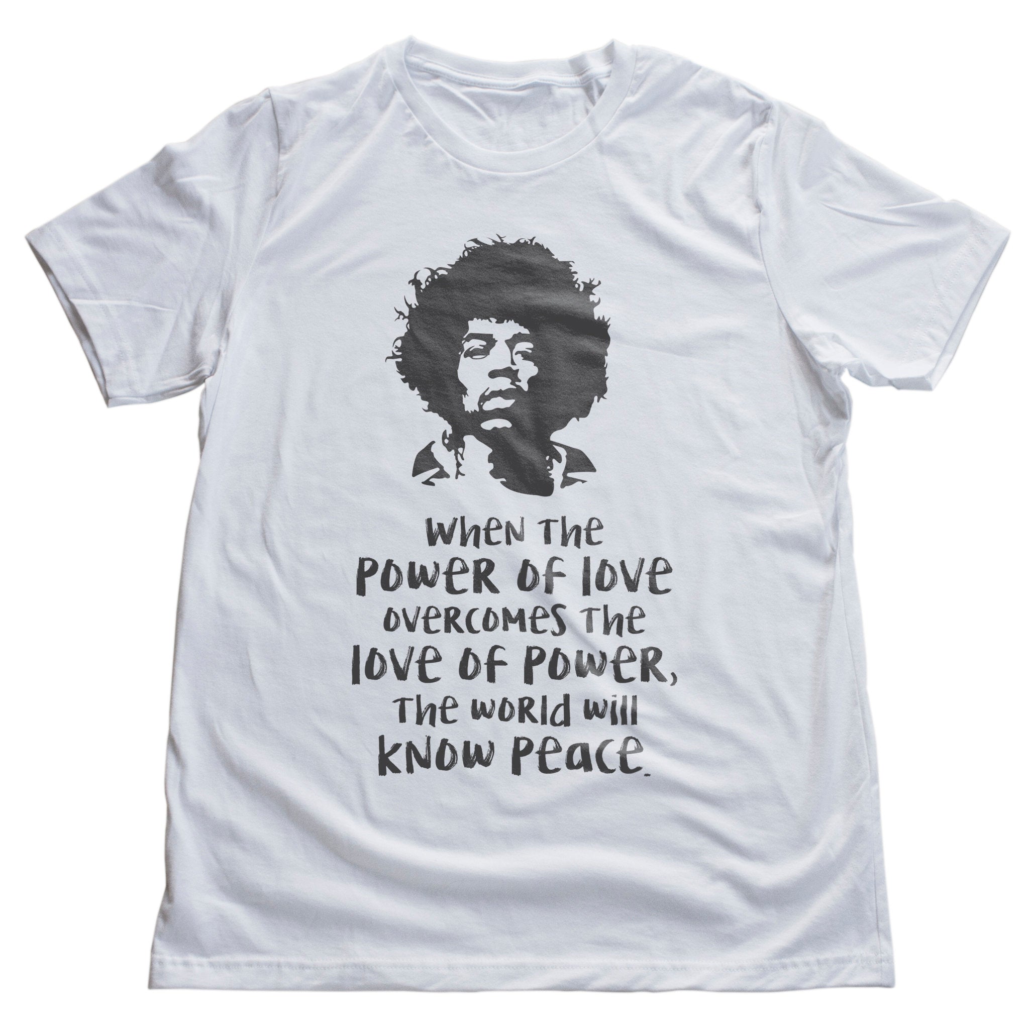 The Power of LOVE — Jimi Hendrix quote / Retro Unisex T-Shirt