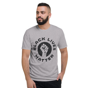 BLACK LIVES MATTER — powerful fist icon in a stylish designer-made unisex premium quality graphic t-shirt