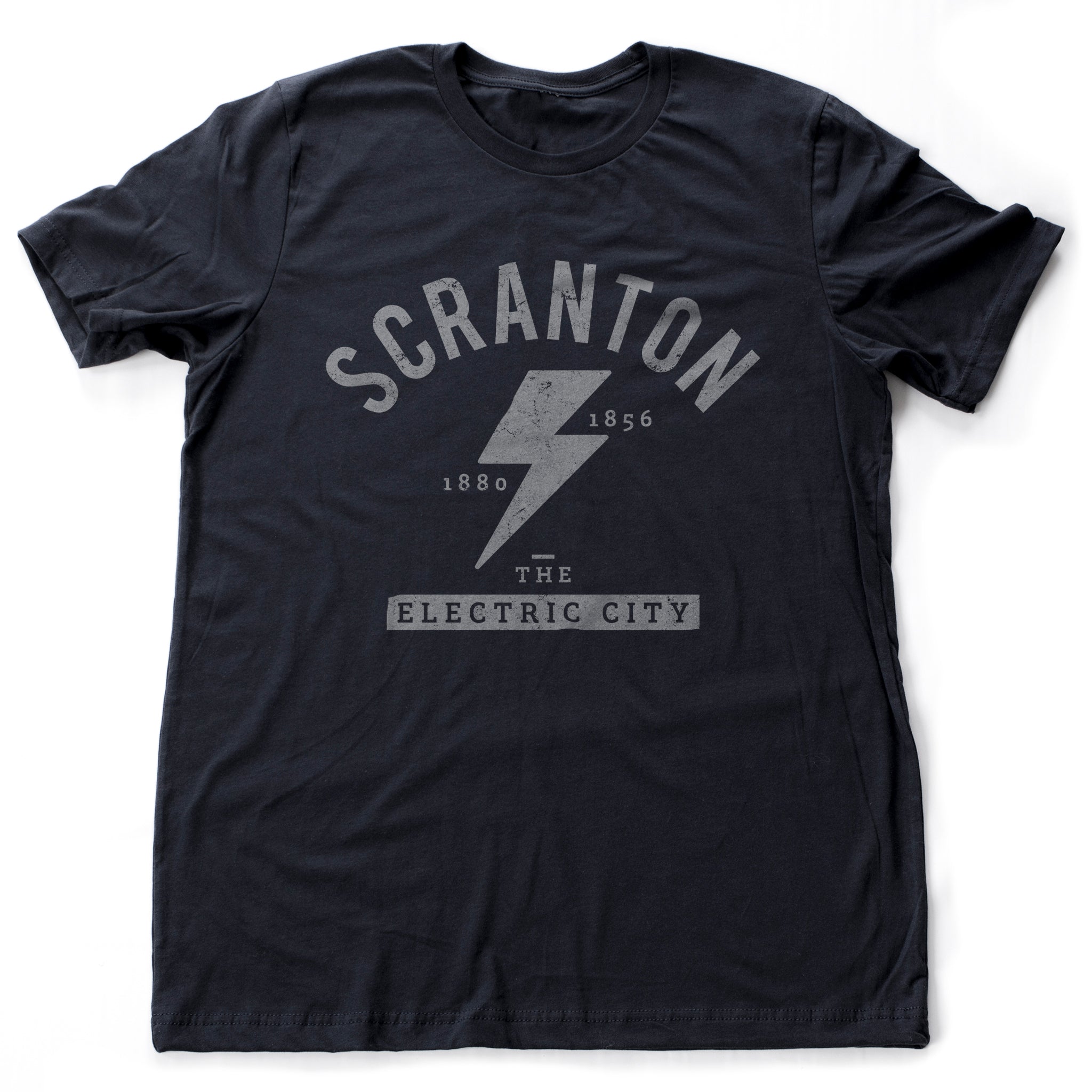 Scranton The Electric City - Dunder Mifflin - The Office Michael Scott and Dwight Schrute — funny, sarcastic parody — Premium Unisex T-shirt