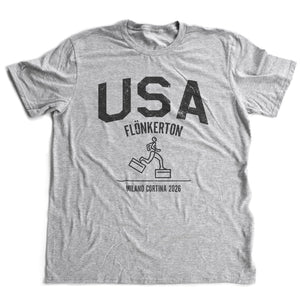 The Office Olympics - Flonkerton - Team USA - Dunder Mifflin - fun unisex premium tv parody t-shirt