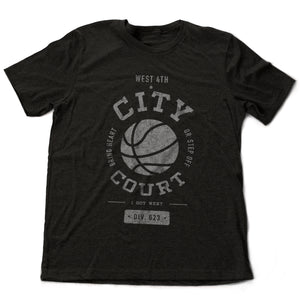 City Court (West 4th Basketball / NYC) — "BRING HEART" classic retro premium unisex T-shirt