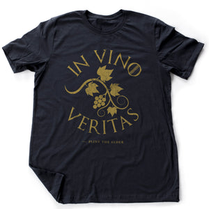 In Vino Veritas (Latin: "In Wine lies the Truth") — Retro Premium Unisex T-Shirt