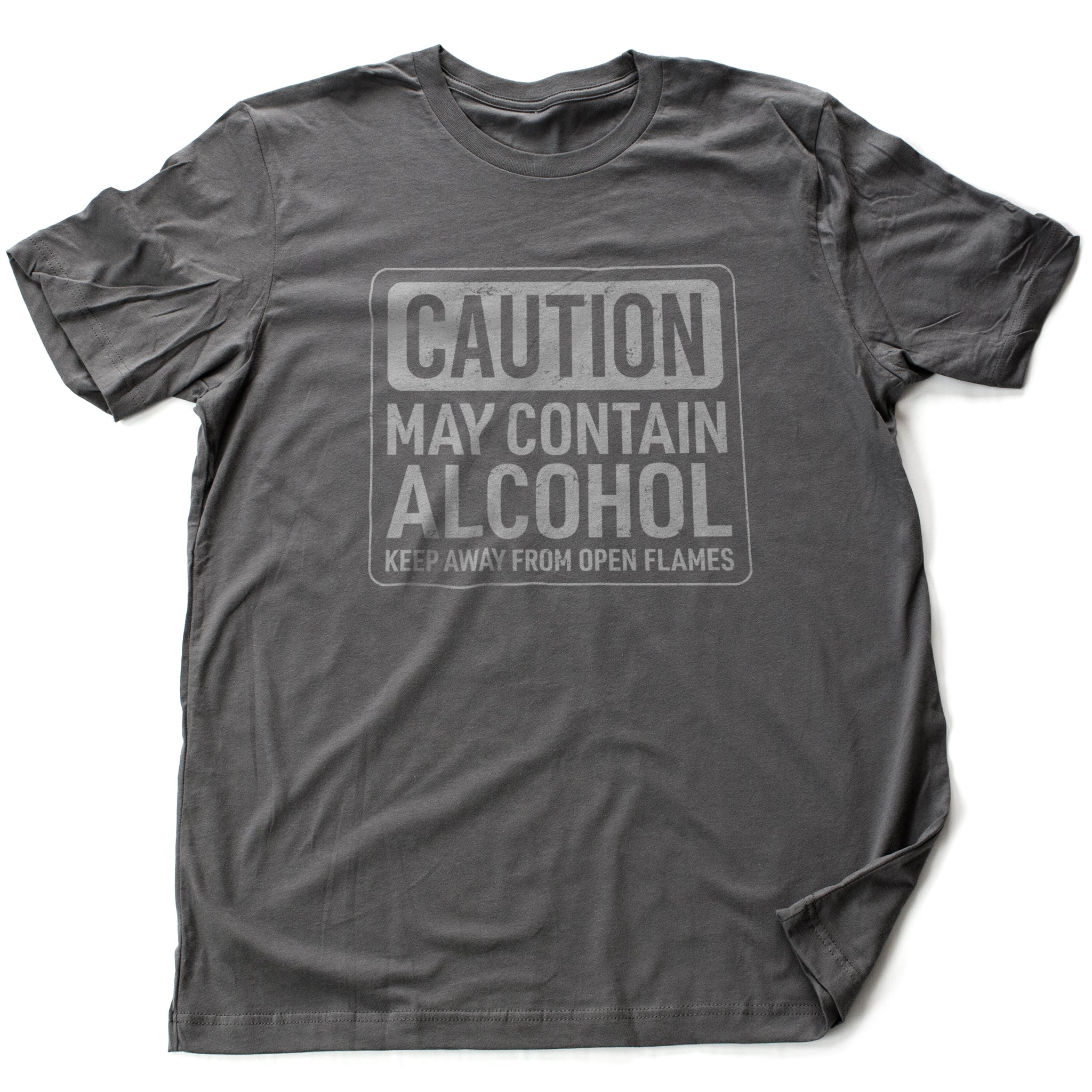 CAUTION: MAY CONTAIN ALCOHOL — Premium Unisex T-Shirt