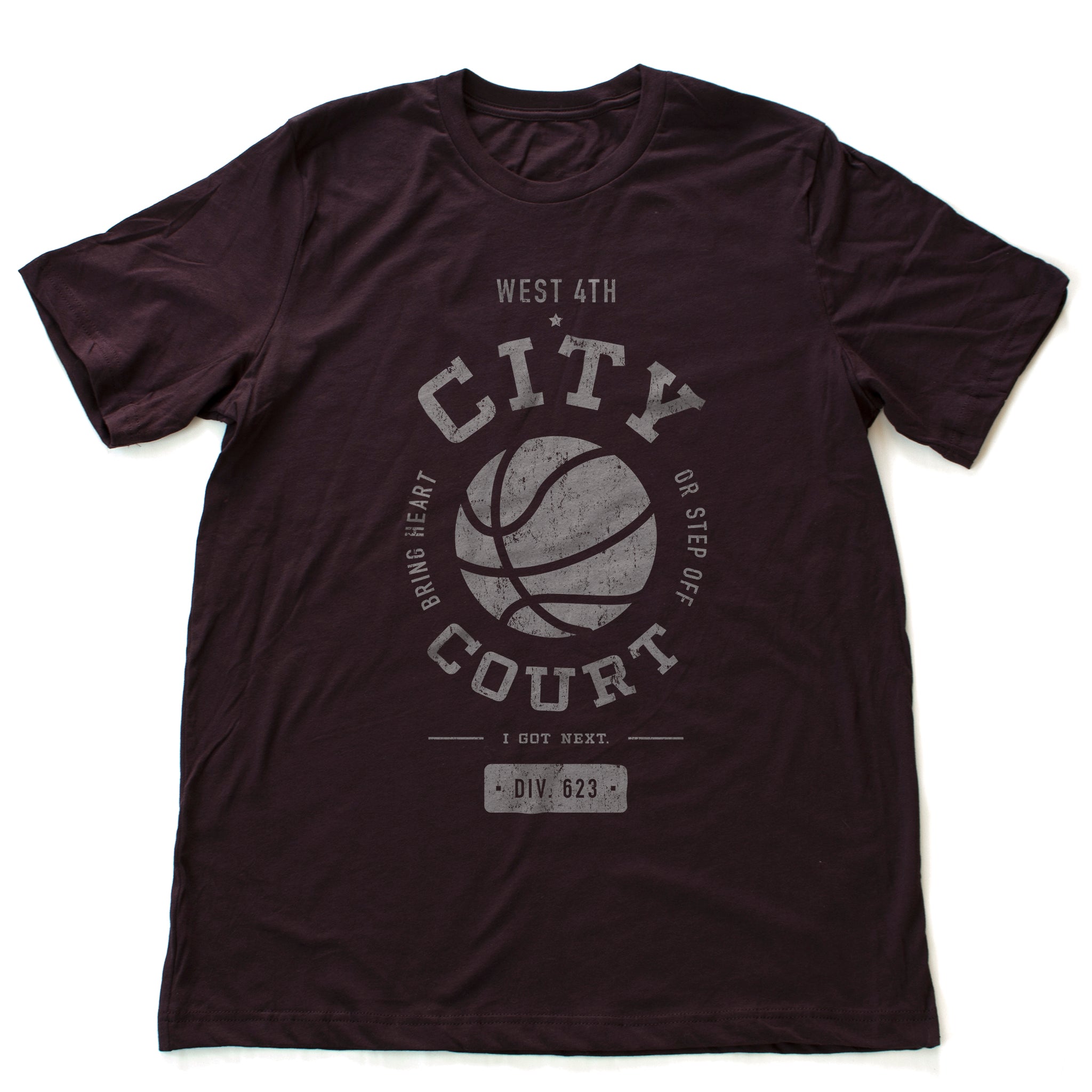City Court (West 4th Basketball / NYC) — "BRING HEART" classic retro premium unisex T-shirt