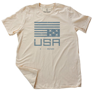 USA Flag Upside Down / TopsyTurvy — premium unisex tee