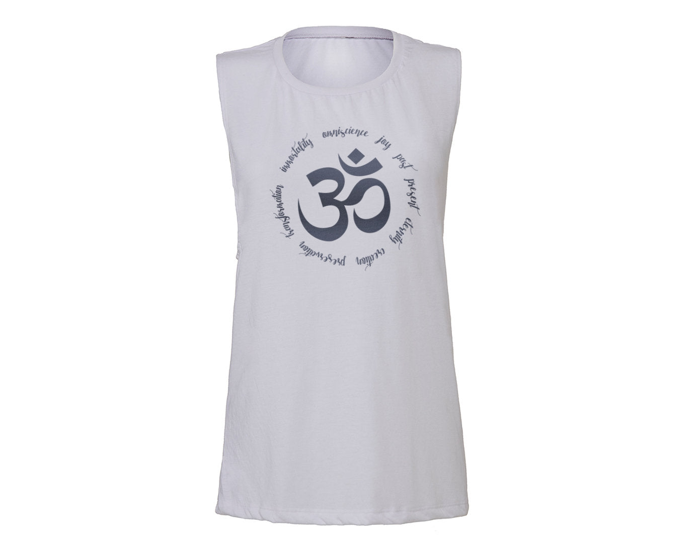 Om in Zen Script Circle — women's Yoga / fitness tank