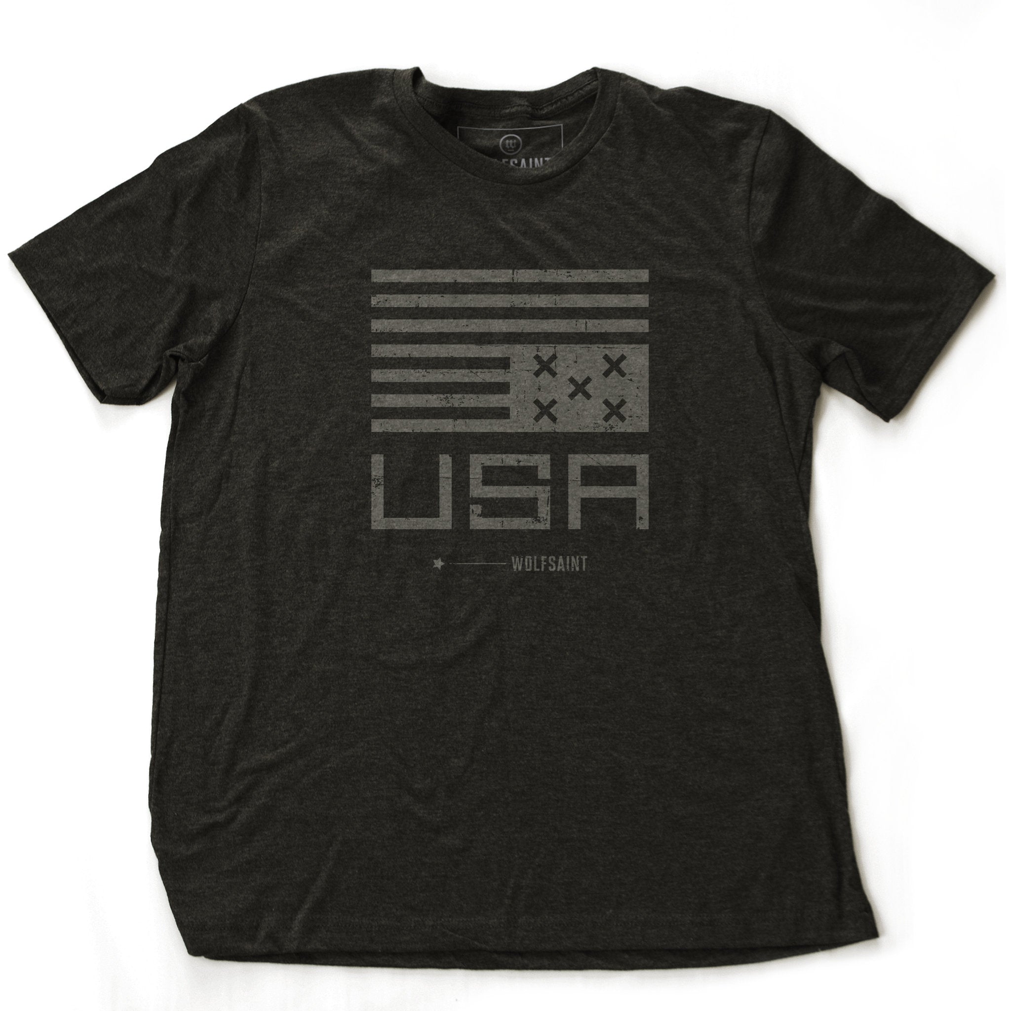 USA Flag Upside Down / TopsyTurvy — premium unisex tee