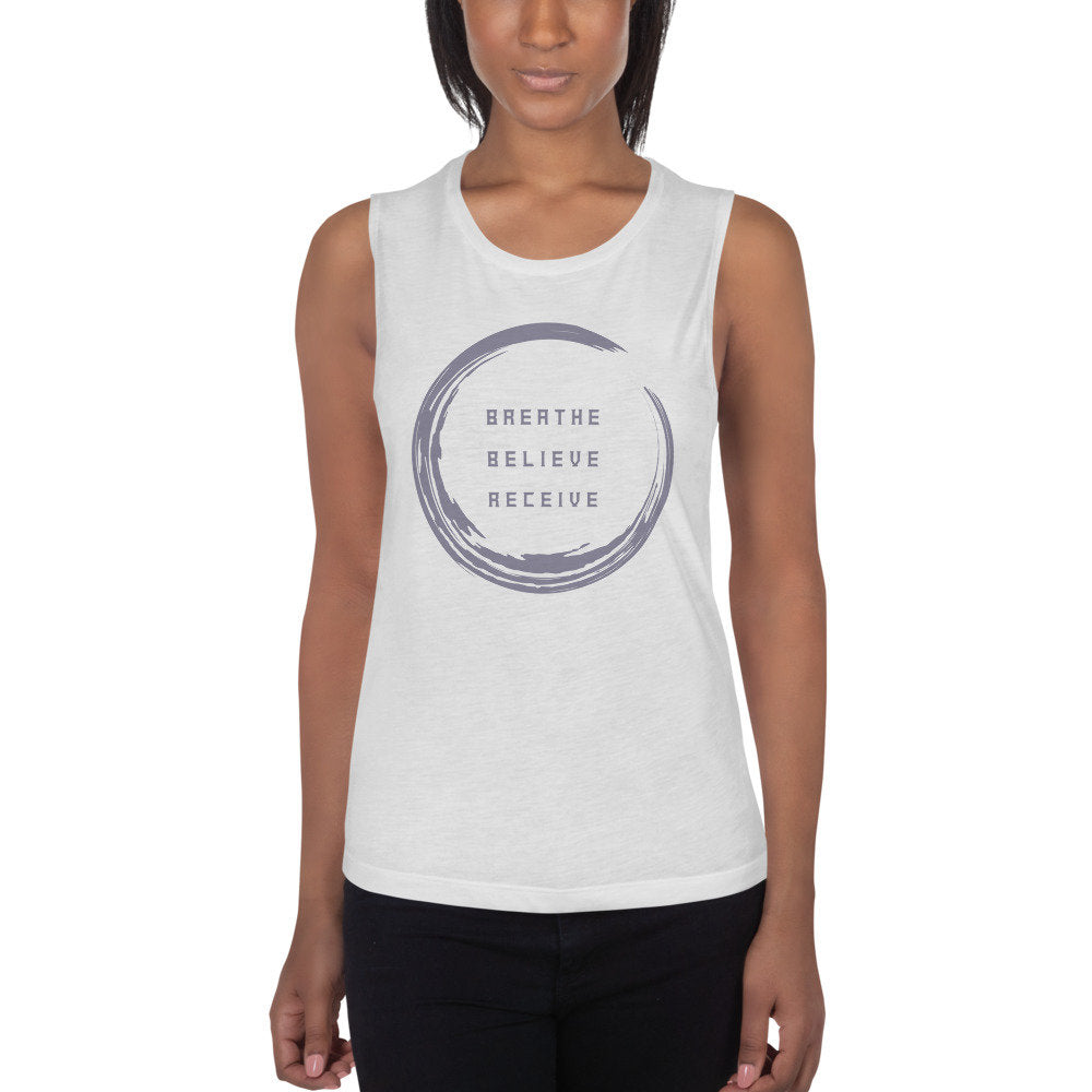 Breathe. Believe. Receive. — Women's Yoga / Fitness Tank