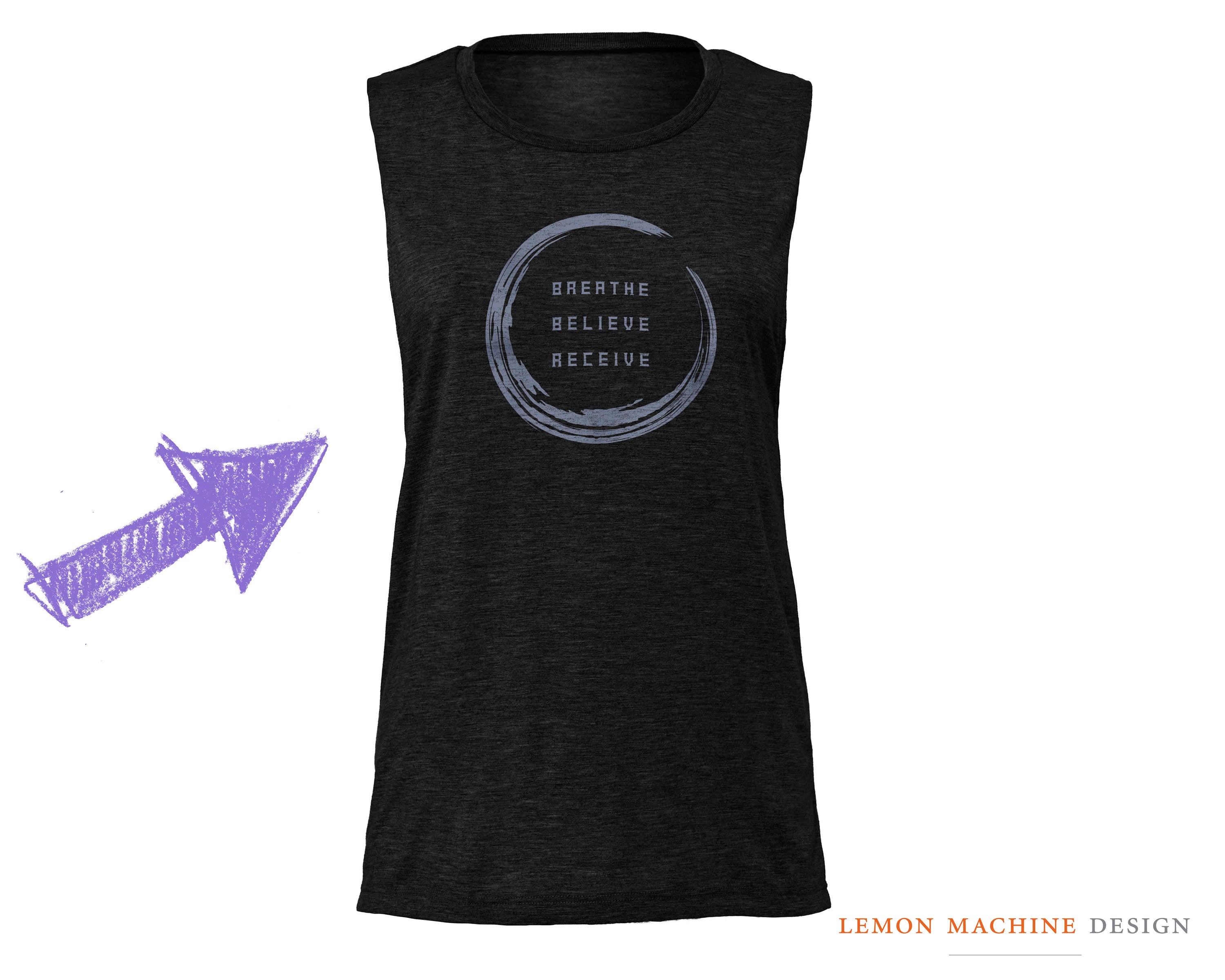 Breathe. Believe. Receive. — Women's Yoga / Fitness Tank
