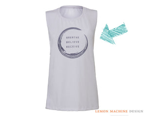 Breathe. Believe. Receive. — Women's Yoga / Fitness Tank
