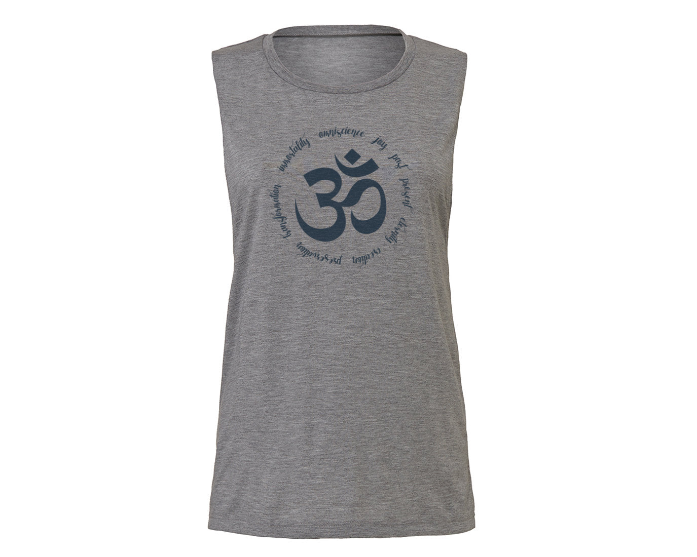 Om in Zen Script Circle — women's Yoga / fitness tank