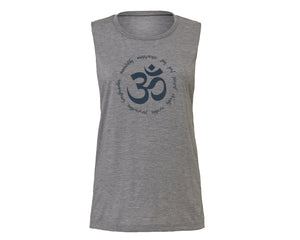 Om in Zen Script Circle — women's Yoga / fitness tank