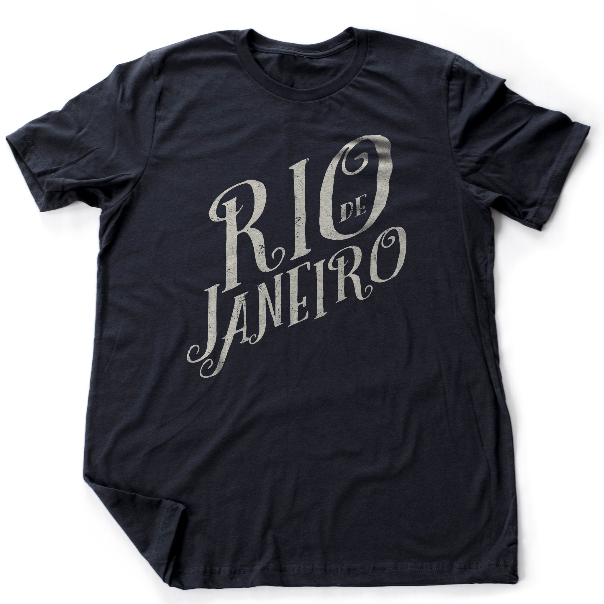 Rio de Janeiro Script — Retro | Vintage-inspired Premium Unisex T-Shirt