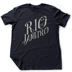 Rio de Janeiro Script — Retro | Vintage-inspired Premium Unisex T-Shirt